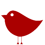 Simple Birdie- Bird- one color- flat